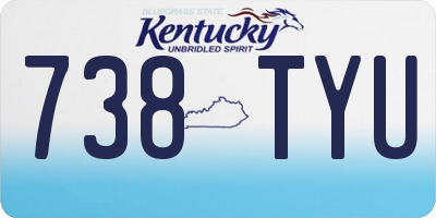 KY license plate 738TYU
