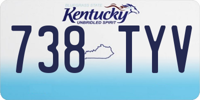 KY license plate 738TYV