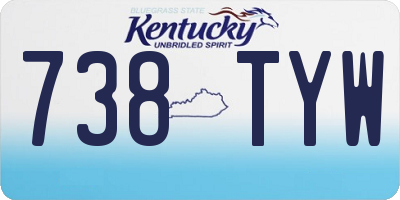 KY license plate 738TYW