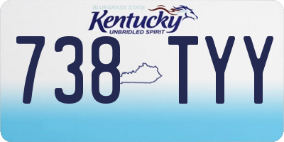 KY license plate 738TYY
