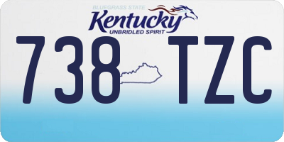 KY license plate 738TZC