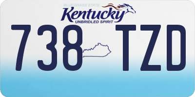KY license plate 738TZD