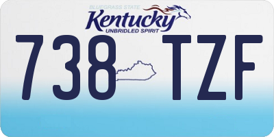 KY license plate 738TZF