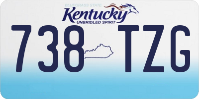 KY license plate 738TZG