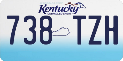 KY license plate 738TZH