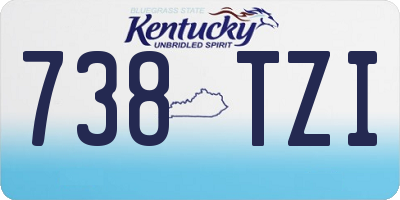 KY license plate 738TZI