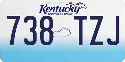 KY license plate 738TZJ