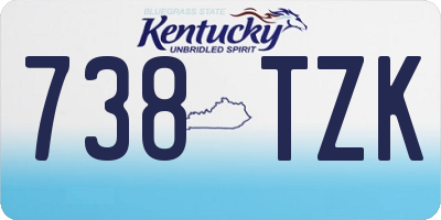 KY license plate 738TZK