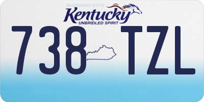 KY license plate 738TZL