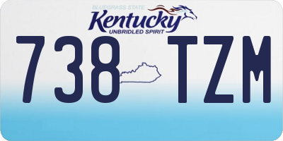 KY license plate 738TZM