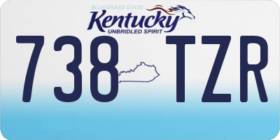 KY license plate 738TZR