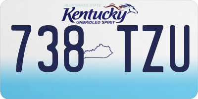 KY license plate 738TZU