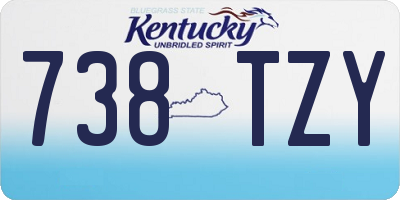 KY license plate 738TZY
