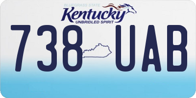KY license plate 738UAB
