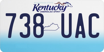 KY license plate 738UAC