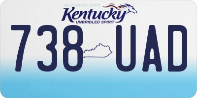 KY license plate 738UAD