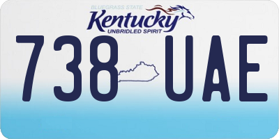 KY license plate 738UAE