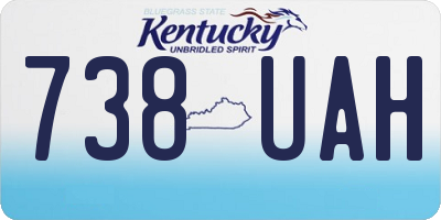 KY license plate 738UAH