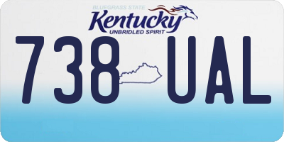 KY license plate 738UAL