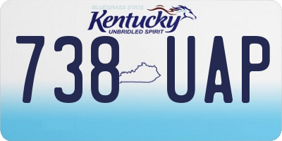 KY license plate 738UAP