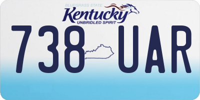 KY license plate 738UAR