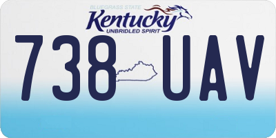 KY license plate 738UAV