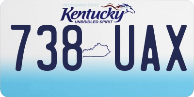 KY license plate 738UAX