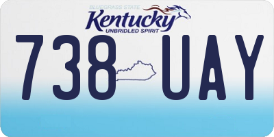 KY license plate 738UAY