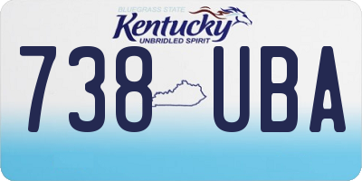 KY license plate 738UBA