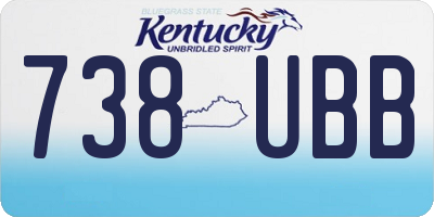 KY license plate 738UBB