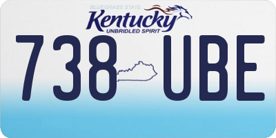 KY license plate 738UBE