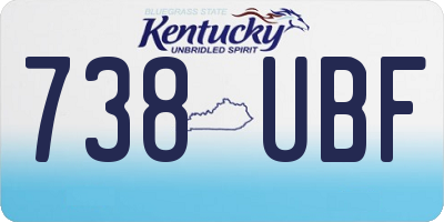 KY license plate 738UBF