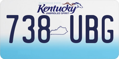 KY license plate 738UBG