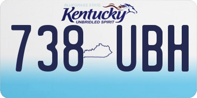 KY license plate 738UBH