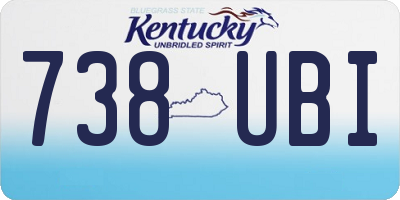 KY license plate 738UBI