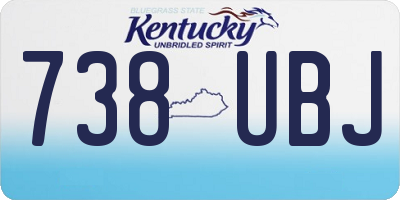 KY license plate 738UBJ