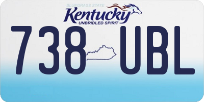 KY license plate 738UBL
