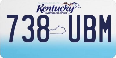 KY license plate 738UBM