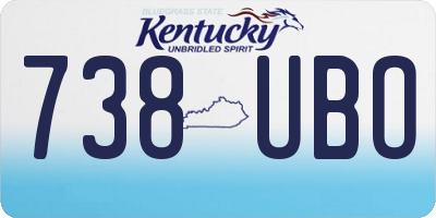 KY license plate 738UBO