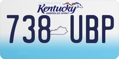 KY license plate 738UBP