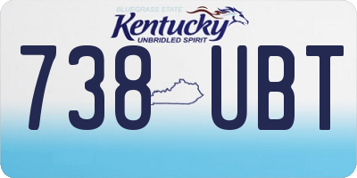 KY license plate 738UBT