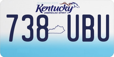 KY license plate 738UBU