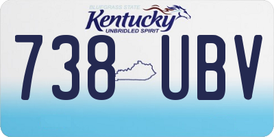 KY license plate 738UBV