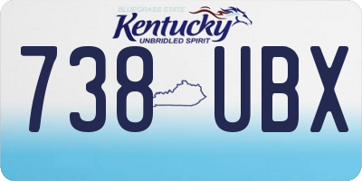 KY license plate 738UBX