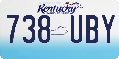 KY license plate 738UBY