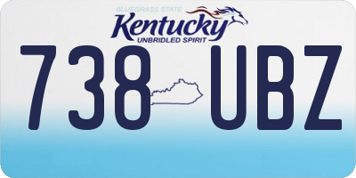 KY license plate 738UBZ