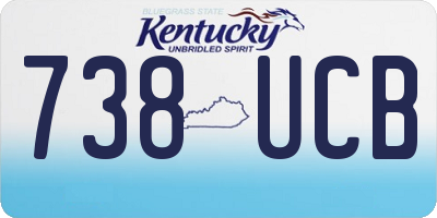 KY license plate 738UCB