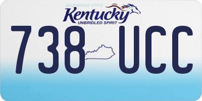 KY license plate 738UCC