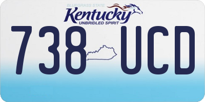 KY license plate 738UCD