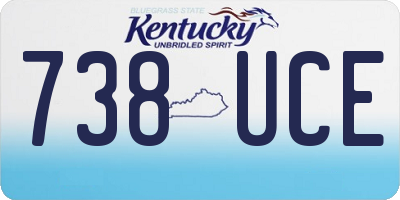 KY license plate 738UCE